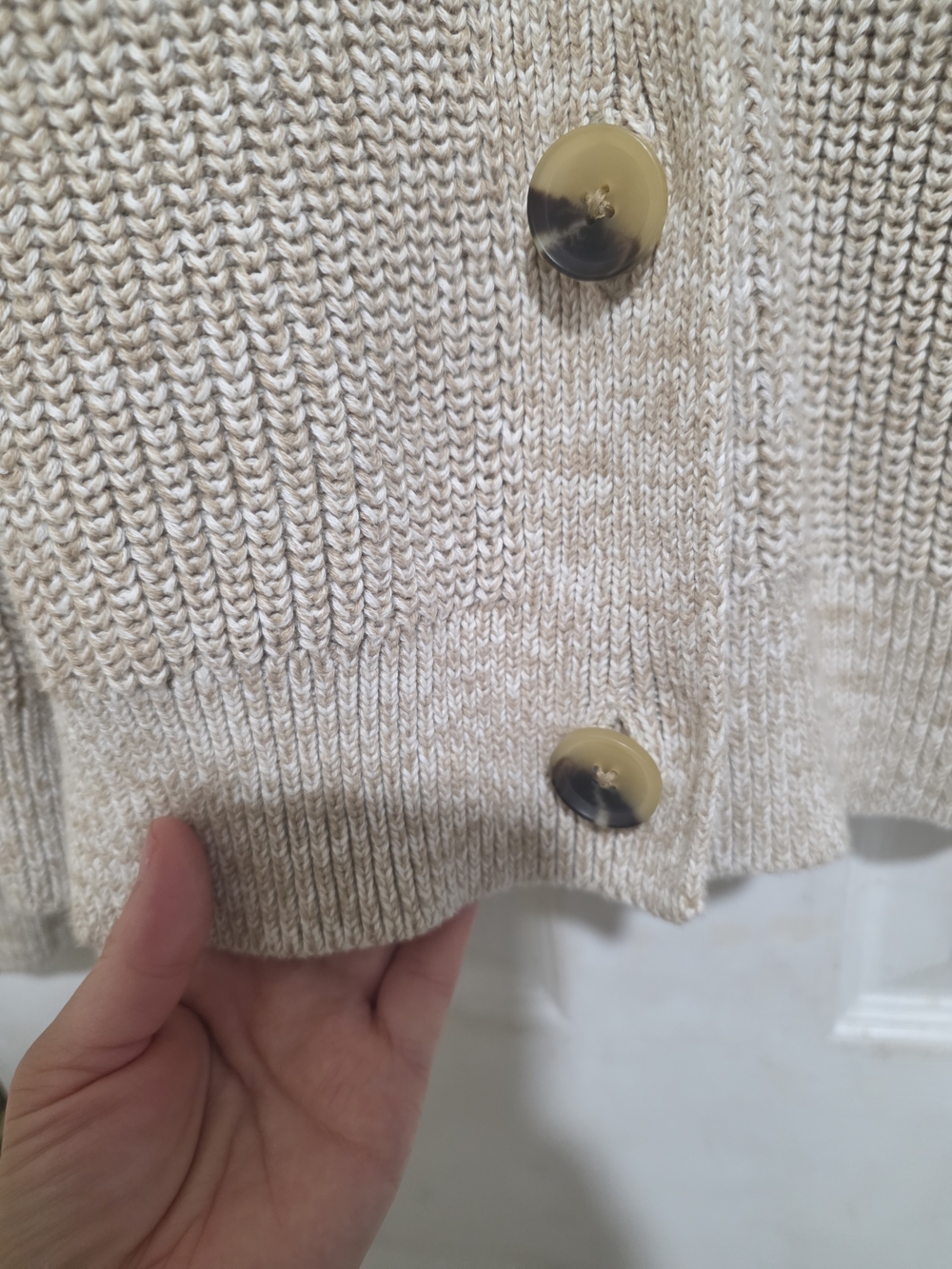 GAP Women's Cream Knit Button-Up Cardigan Sweater - Picture 7 of 9